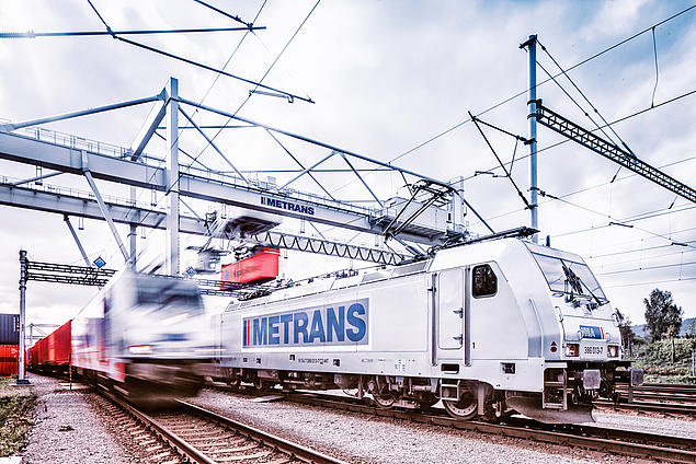 Zwei METRANS Loks am Terminal in Prag