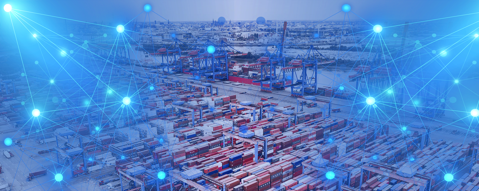 Künstliche Intelligenz in der Logistik auf einem Containerterminal